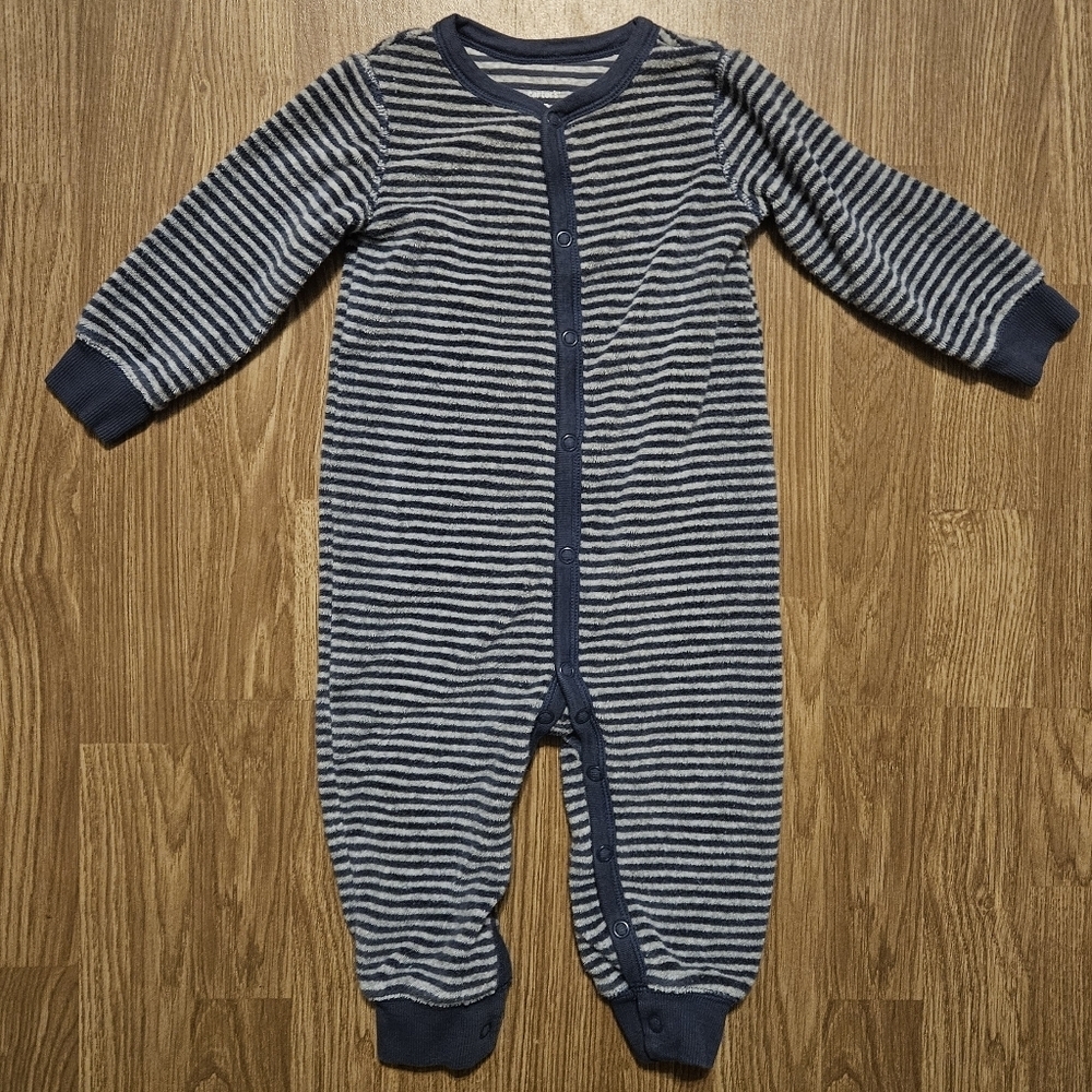 NWOT Carter's Animal Sleeper With Blue and Gray Stripes Size 12 Months
